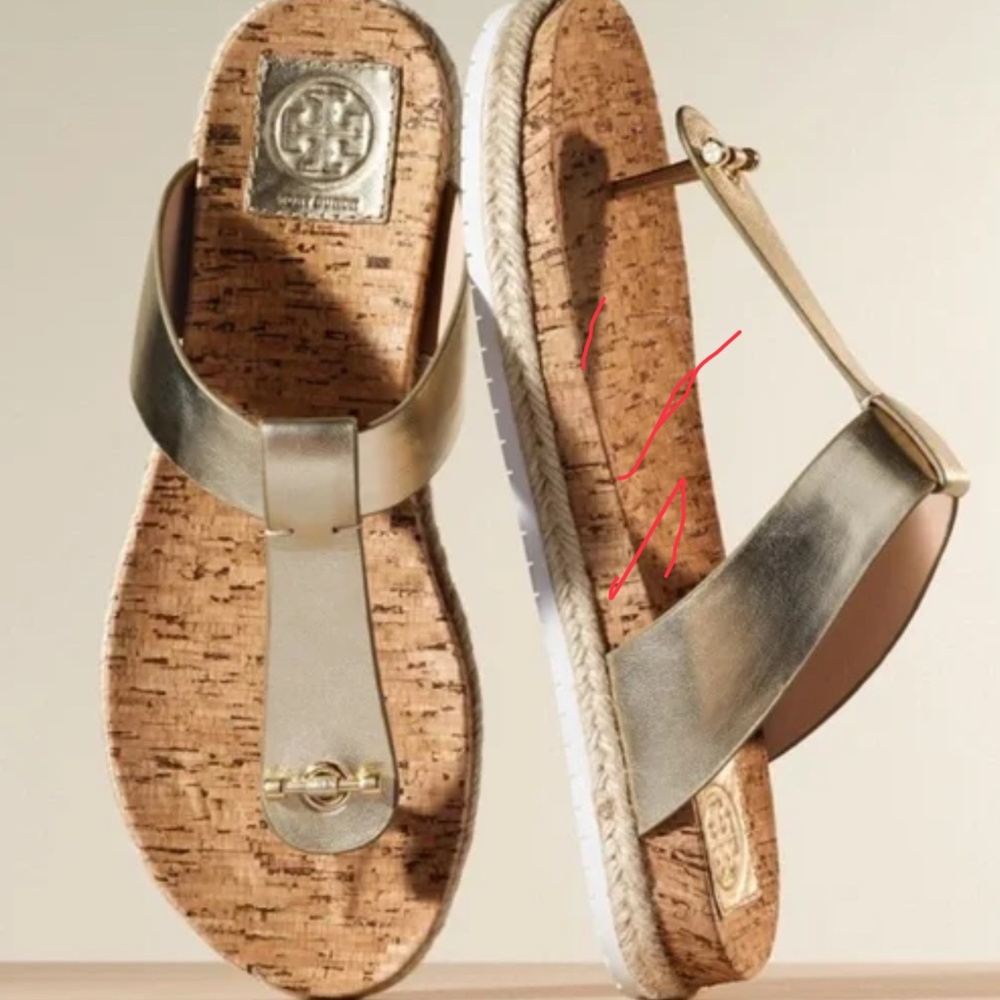 Tory Burch gold sandals size 7